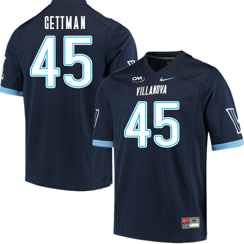 Men #45 Ethan Gettman Villanova Wildcats College Football Jerseys Stitched Sale-Navy